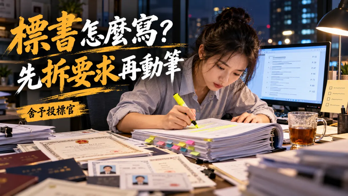 標書怎麼寫呀?舍予投標官把每條要求掛上頁碼出處再成文