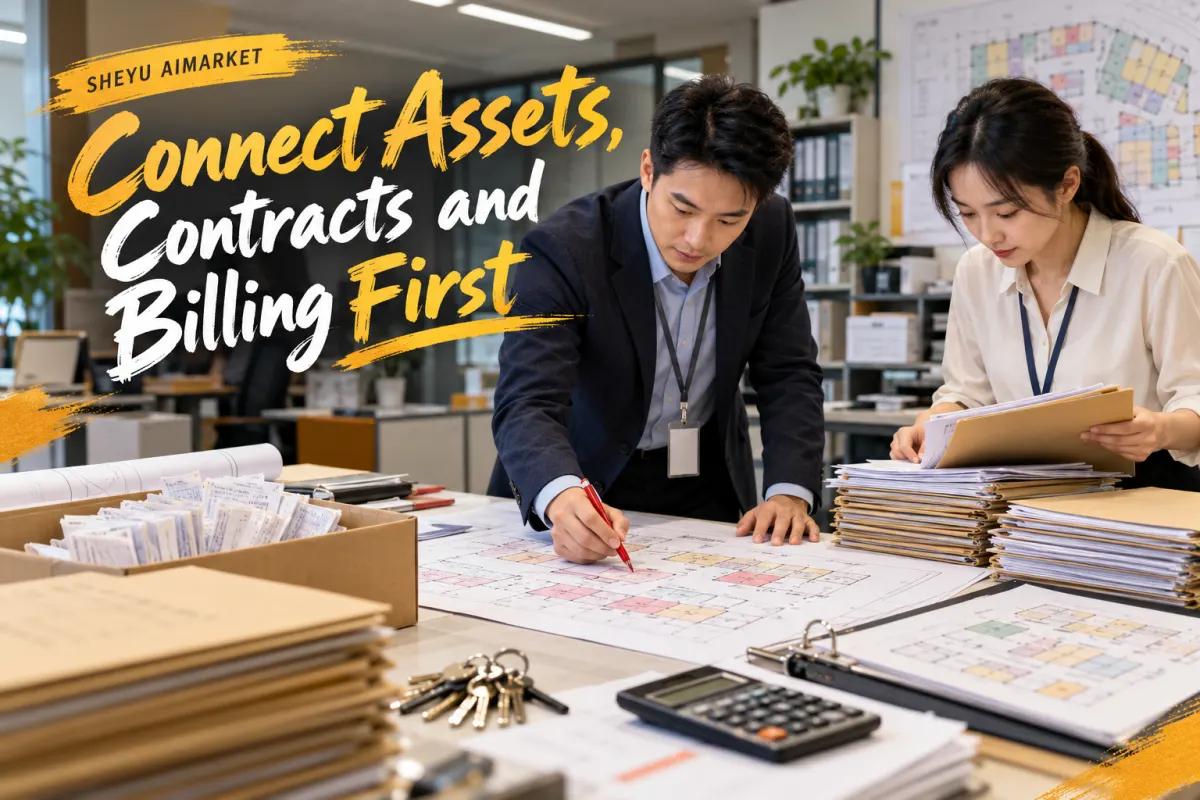 How to use a mall leasing management system: connect the asset, contract and billing chain first
